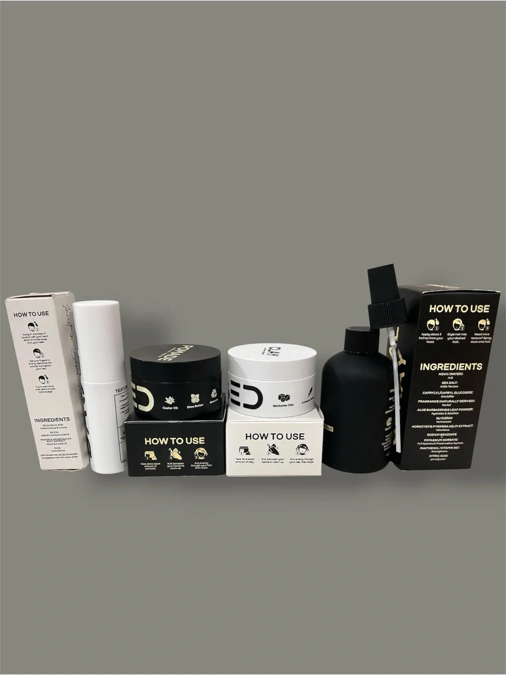 BASED Bodyworks Complete Styling Kit Bundle Set Sea Salt Clay Pomade Powder NIB